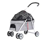 Dog Stroller Lightweight Pet Travel Stroller Small And Medium-sized Pet Breathable Stroller Puppy Foldable Travel Stroller Cat Stroller(G)