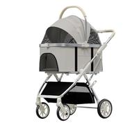 Dog Stroller Luxury Pet Stroller Portable Detachable Folding Medium and Large Multiple Pet Stroller Outdoor Pet Stroller Cat Stroller(G)