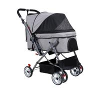 Dog Stroller Multifunctional Pet Stroller, Cat and Dog Outing Scooter, Reversible Foldable Dog Stroller, Portable Stroller Cat Stroller(G)