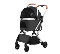 Dog Stroller Multifunctional Pet Stroller For Medium And Large Dogs, Outdoor Travel Dog Cart, Portable And Foldable Cat Stroller(Black)