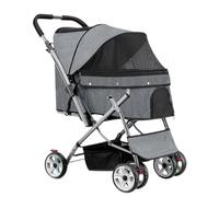 Dog Stroller Outdoor Dog And Cat Double Pet Stroller For Medium And Large Dogs Outdoor Lightweight Folding Four-wheel Cat Stroller