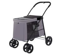 Dog Stroller Outdoor Large Dog Outdoor Pet Stroller Universal Large Dog Pet Cat Multifunctional Stroller Foldable Cat Stroller(G)