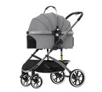 Dog Stroller Outdoor Multi-pet Stroller Dog Foldable Stroller Dog Four-Wheel Travel Travel Cart Lightweight Stroller Cat Stroller(G)