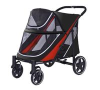 Dog Stroller Outdoor Multifunctional Pet Stroller, Lightweight And Foldable, Multiple Cats And Dogs Outdoor Stroller Cat Stroller(Black,B)