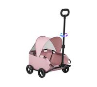 Dog Stroller - Oxford Cloth & Metal, 90 x 35 x 51 cm, Foldable, High-Temp Resistant Dog Carriage, Ventilated Pet Stroller for Small Dogs, Cats Up to 7 kg, For Travel Walks, Park, Beach, Vet Visits