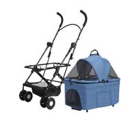 Dog Stroller Pet Cart Cat And Dog Small Dog Stroller Small Dog Cat Teddy Stroller Lightweight Pet Stroller For Outings Cat Stroller(Blue)