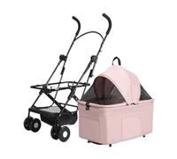 Dog Stroller Pet Cart Cat And Dog Small Dog Stroller Small Dog Cat Teddy Stroller Lightweight Pet Stroller For Outings Cat Stroller(Pink)