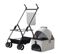 Dog Stroller Pet Cat and Dog Stroller, Dog and Cat Teddy Baby Stroller, Small Pet Stroller, Lightweight Dog Stroller Cat Stroller(G,B)