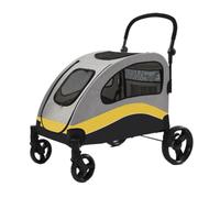 Dog Stroller Pet Launches Medium And Large Multi-functional Pet Stroller, Outdoor Convenient Dog And Cat Stroller Cat Stroller(Yellow)