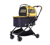 Dog Stroller Pet Stroller Automatic Folding Double-Layer Pet Stroller Detached Pet Stroller Lightweight Pet Stroller Cat Stroller