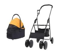 Dog Stroller Pet Stroller Cat and Dog Four-Wheel Stroller Pet Outdoor Stroller Separate Stroller Cat Stroller Dog Stroller Cat Stroller