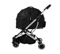 Dog Stroller Pet Stroller, Cat Stroller, Dog Stroller, One-click Storage Cradle, Detachable Portable Pet Stroller Cat Stroller(Black)