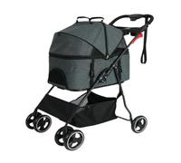 Dog Stroller Pet Stroller Detached Dog And Cat Stroller Pet Stroller Portable Lightweight Luggage Folding Scooter Cat Stroller(Pink)