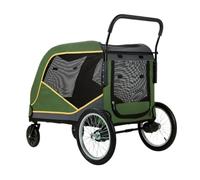 Dog Stroller Pet Stroller, Dog And Cat Travel Cart, Dog Cart, Portable Folding Stroller, Multi-functional Pet Stroller Cat Stroller(Green)