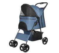Dog Stroller Pet Stroller Dog Cat Teddy Stroller Outdoor Foldable Outdoor Small Lightweight Pet Stroller Stroller Cat Stroller(Q,B)