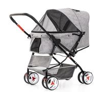 Dog Stroller Pet Stroller Dog Stroller Convenient Foldable Lightweight Material Small And Medium-sized Dogs And Cats Cat Stroller(G)
