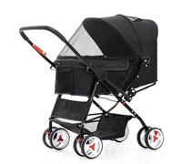 Dog Stroller Pet Stroller Dog Stroller Convenient Foldable Lightweight Material Small And Medium-sized Dogs And Cats Cat Stroller(Black)