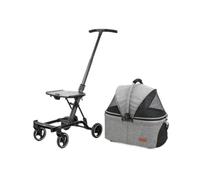Dog Stroller Pet Stroller, Foldable Cat And Dog Three-wheel Stroller, Small Stroller For Walking Dogs, Lightweight Stroller Cat Stroller(H)