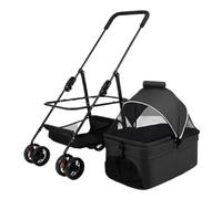Dog Stroller Pet Stroller for Cats, Lightweight Foldable Small and Medium-Sized Dog Stroller, Dog Stroller, Cat Stroller Cat Stroller(Black)
