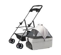 Dog Stroller Pet Stroller For Dogs And Cats, Foldable Outdoor Pet Stroller, Detachable Basket, Small Dog Stroller Cat Stroller(G)
