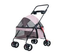Dog Stroller Pet Stroller For Dogs And Cats, Teddy Baby Stroller For Outing, Small Pet Stroller, Lightweight Dog Stroller Cat Stroller(Pink)