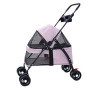 Dog Stroller Pet Stroller For Outings, Puppy Stroller, Dog Stroller, Small, Lightweight, Foldable, For Cats And Dogs Cat Stroller(Pink)