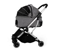 Dog Stroller Pet Stroller Four-wheel Small And Medium-sized Dog Stroller Cradle Detached Stroller Outdoor Pet Stroller Cat Stroller(G)
