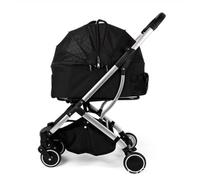 Dog Stroller Pet Stroller Four-wheel Small And Medium-sized Dog Stroller Cradle Detached Stroller Outdoor Pet Stroller Cat Stroller(Black)