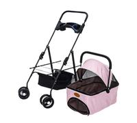 Dog Stroller Pet Stroller Goes Out for Small Dogs, Small Stroller, Dog Stroller, Small, Lightweight, Foldable Dog Trolley Cat Stroller(F)