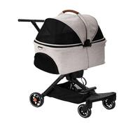 Dog Stroller Pet Stroller Is Lightweight, Small And Medium-sized, Foldable, Detachable, Lightweight For Outdoor Travel Cat Stroller(White)