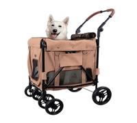 Dog Stroller Pet Stroller, Lightweight Foldable Dog Stroller, Detached Stroller, Cat Outing Stroller, Portable Dog Stroller Cat Stroller(Orange)