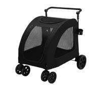 Dog Stroller Pet Stroller Multifunctional Pet Stroller Outdoor Travel Dog Cart Portable Foldable Pet Stroller Lightweight Cat Stroller(Black)