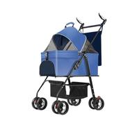 Dog Stroller Pet Stroller, Special Stroller For Dogs, Portable, Lightweight And Foldable For Small Pets When Going Out Cat Stroller(Blue,C)