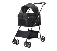 Dog Stroller Pet Stroller Stroller For Dogs And Cats To Go Out Small Pet Stroller Lightweight Outdoor Travel Foldable Cat Stroller(Black,A)
