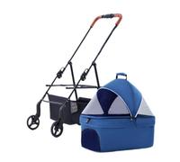Dog Stroller Pet Stroller Stroller For Small Pets, Dogs And Cats When Going Out, Lightweight, Detachable And Foldable Cat Stroller(Blue)
