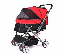 Dog Stroller, Pet Strollers for Small Medium Dogs & Cats, 4 Wheels Dog Jogging Stroller Folding Doggy Stroller with Storage Basket for Dog & Cat Traveling Strolling Cart
