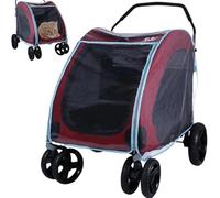 Dog Stroller Rain Cover Large Size Zipper Closure Cat Stroller Rain Cover Waterproof Transparent PVC Pet, Pet Supplies