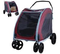 Dog Stroller Rain Cover Large Size Zipper Closure Pet Stroller Protector Waterproof Transparent PVC Weather Shield, Pet Supplies