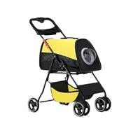 Dog Stroller Small And Medium-sized Pet Stroller For Cats And Dogs, Lightweight, Breathable, Fashionable And Detachable Cat Stroller(Yellow)