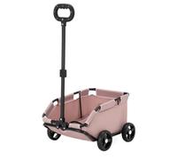 Dog Stroller Small Dog Dog Pet Stroller Go Out Trolley Folding Dog Walking Transport Teddy Lightweight Travel Stroller Cat Stroller(Pink)