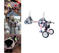 Dog Stroller/Wheelchair with Safety Belt, Small to Medium Full Support Pet Stroller, 2 Wheel Adjustable Dog Wheelchair (Size XXS)