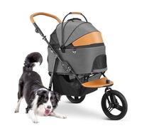 Dog Strollers for Medium Large Dogs, Separable Travel Pet Stroller Carrier Foldable Pet Stroller Carriage Lightweight Dog Pram Pushchair for Dogs / 2 Cats Multiple Pet(with Handle)