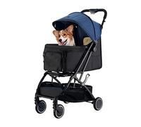 Dog Strollers for Small Dogs Folding 3 in 1 Pet Strolling Cart for Cats 4 Wheels Foldable Dog Carrier with Removable Liner for Outdoor Travel Max.33