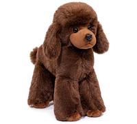 Dog Stuffed Animal, Realistic Poodle Cute Plushies Toy, 7.8inch, Brown