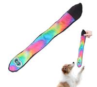 Dog Stuffed Animals Chew Toy - Plush Squeaky Puppy Toys, Snake Dog Toy With Squeakers | Blue Rainbow Squeaky Pet Snake Toy, Long Festive Dog Toys, No Fade Holiday Dog Toys for Large Small Breeds