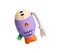 Dog Stuffed Chew Toy,Puffhead Fish Soft Plush Squeaky Toys Chew Toys - Sound Teeth Toy Interactive Wear-Resistant Dog Toys for Pet