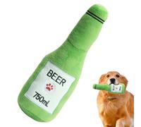 Dog Stuffed Chew Toy, Simulated Squeaky Sound, Bite-Resistant Beer Shape Plush, Chattering Chew Toy, Plush Interactive Dog Toys For Small, Medium, Large Dogs, Behavioral Training