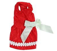 Dog Summer Dress for Girl Dogs | Polyester Sleeveless Skirt with Bow | Sun Protection & Hair Loss Control | Cute Pet Clothes for Daily Use/Photos/Sleeping (XZD226 red M)