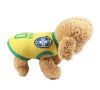 Dog Summer Vest Soft Breathable World Cup T Shirt for Dogs, Vivid and Charming, Suitable for Sports and Play in Summer, Material: Polyester (#2)