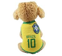 Dog Summer Vest Soft Breathable World Cup T Shirt for Dogs, Vivid and Charming, Suitable for Sports and Play in Summer, Material: Polyester (#1)